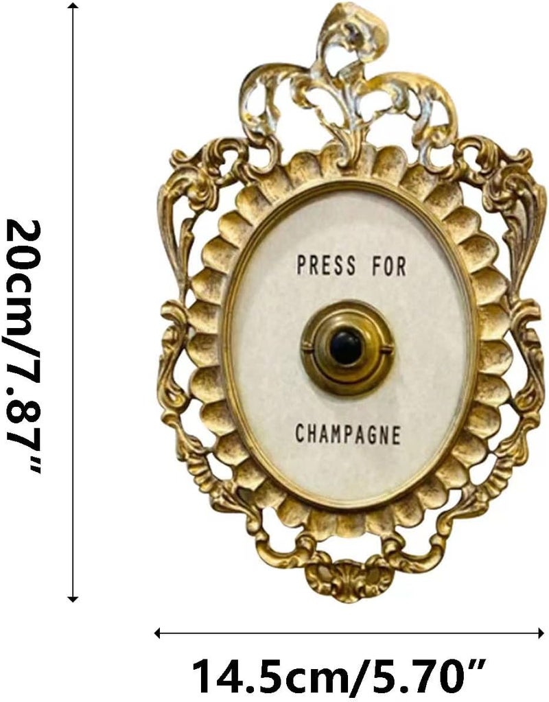 Superjackwang Press for Champagne Button - Door Ring Bell - Champagne Themed Decor, Wall Plaque Ornament Gift for Party, Christmas, Home, Bedroom, Hotel - Image 3